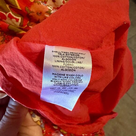 Loft Strappy Short Floral Sun Dress Medium - Picture 5 of 8